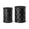 Glitzhome® Multifunctional Embossed Honeycomb Texture Metal Garden Stool Set